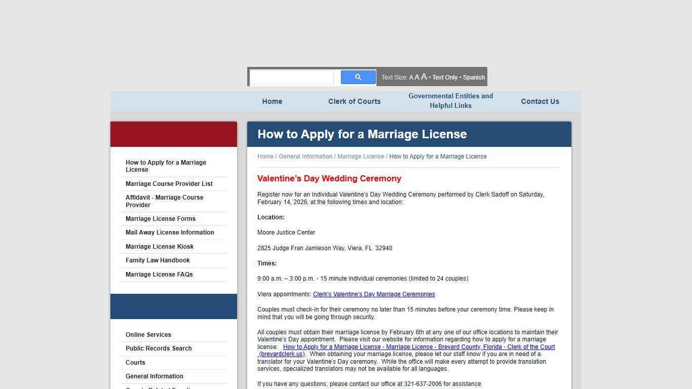 How to Apply for a Marriage License - Marriage License - Brevard County, Florida - Clerk of the Court